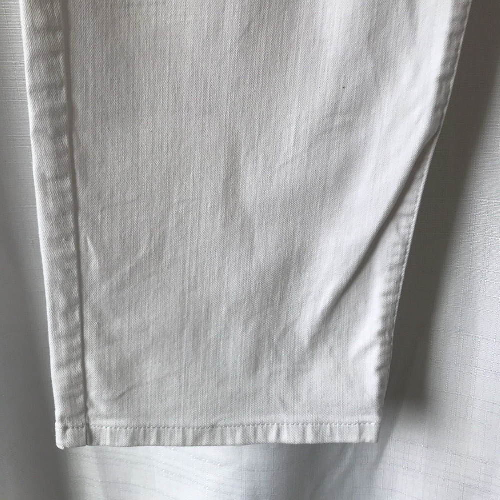 Eileen Fisher Jeans Organic Cotton Straight Jeans Stretch White Denim Size 14 - Picture 4 of 14